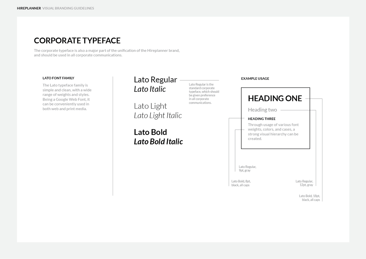 hireplanner-design-guidelines-corporate-typeface