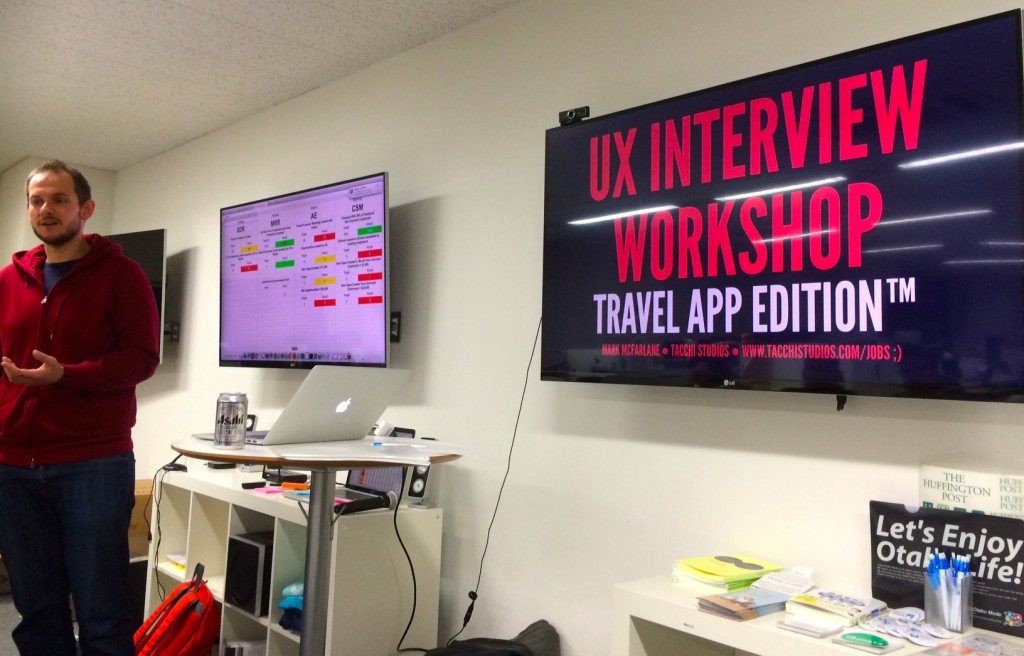 Mark’s UX interview workshop at UX talk Tokyo #15